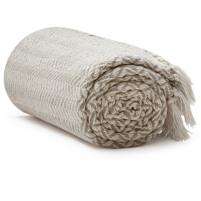 Americanflat 100% Cotton Throw Blanket - 50x60 - Neutral Lightweight Cozy Soft Throws for Bed, Sofa, or Chair. Available in a variety of Colorss