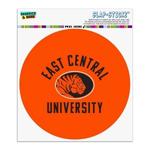 East Central University Tigers Logo Automotive Car Window Locker Circle Bumper Sticker - 1 of 4