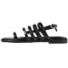 bebe Women's  Flat Dress Sandals - Slingback Strappy Sandals with bebe Letter Rivets – Flat Dress Sandals - 3 of 4