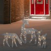 Northlight Set of 3 LED Lighted White Reindeer Family Outdoor Christmas Decorations 29" - 2 of 4