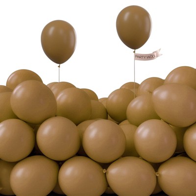 PartyWoo Balloons Brown Boho Neutral Coffee Dark Small Mini 5 Inch 50 pcs