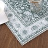 Vintage Rug Floral Print Oriental Rug Carpet Machine Washable Traditional Area Rug - 4 of 4