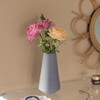 Uniquewise 8" H Decorative Ceramic Round Cone Shape Centerpiece Table Vase Gray, Medium - image 3 of 4