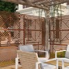 Dovelina Metal Outdoor Privacy Screen Freestanding Garden Privacy Screen - 72"x47", Brown, Zodiac - 2 of 4