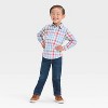 OshKosh B'gosh Toddler Boys' Long Sleeve Plaid Woven Shirt - Green/Blue/Red - 3 of 3