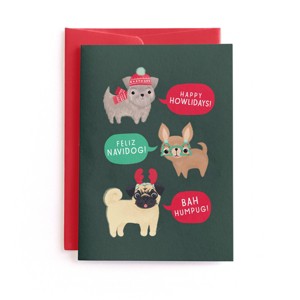 Minted Holiday Dogs of Christmas Greeting Card with Envelope - 1 of 3