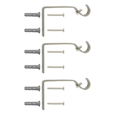 Mercer Brushed Nickel Adjustable Curtain Rod with Ball Finials