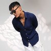 Campus Sutra Men Men's Navy Blue  Floral-Textured Shirt - 2 of 4