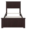 AFI Furnishings Nantucket Twin Traditional Bed with Matching Footboard and Turbo Charger in Espresso - 4 of 4