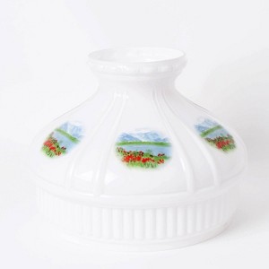Aladdin Glass Oil Lamp Shade, 10 inch Base Fits Aladdin Non-Electric Fuel Lamps - 1 of 4