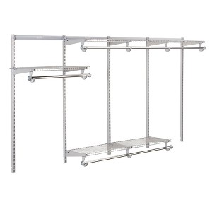 Rubbermaid Configurations Classic Custom 4 Foot to 8 Foot Wide Walk In or Reach In Closet Shelving and Hanging Storage Solution Kit - 1 of 3