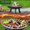 Good Directions Porto 32" Steel Outdoor Fire Pit with Grill Plate Black - 2 of 4