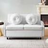 Convertible Sofa Bed, Pull Out Sofa Bed with 3 Levels Adjustable Backrest, Convertible Guest Sofa Bed for Living Room Small Apartment Bedroom - 3 of 4