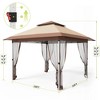 WhizMax Pop Up Outdoor Gazebo with Removable Curtains and Silver Coated Canopy - 2 of 4