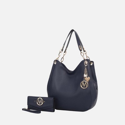 MKF Collection Ashley Vegan Leather Women’s Hobo Shoulder Bag with Wristlet Wallet by Mia K