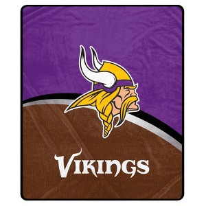 NFL Minnesota Vikings Gameball Ultra Soft Tailgate Throw Blanket - 1 of 2