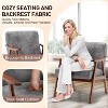 CAVINAS Mid-Century Modern Accent Chair, Extra-Thick Backrest Wingback Chair with Solid Wood Frame, for Living Room, Bedroom, and Reading Room - 2 of 4
