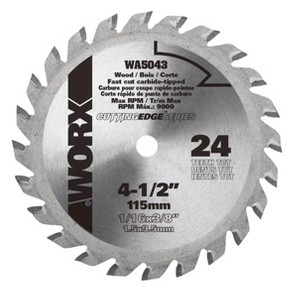 Worx WA5043 4-1/2-in 24-Tooth Fine Finish High-speed Steel Circular Saw Blade - 1 of 4