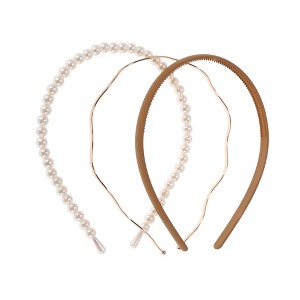 Unique Bargains Women's Solid Color Hairband 1 Set - 1 of 4