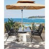 ODK Outdoor Patio Chairs Set of 4,Stackable Metal Dining Chairs Set with Teslin Breathable Material All Weather Resistant for Indoor,Backyard,Lawn - 2 of 4