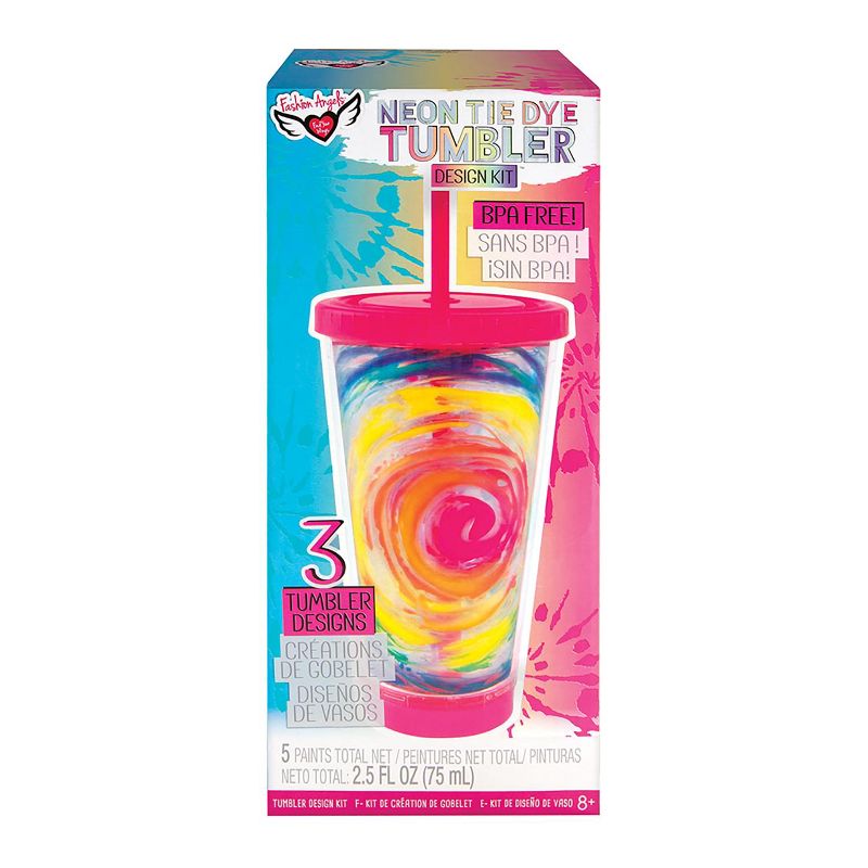 Fashion Angels Fashion Angels DIY Neon Tie Dye Tumbler Kit | Create Your Own Personalized Cup, 1 of 6