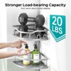 Aoibox Corner Shower Caddy Tension Pole: Rustproof 4-Tier Bathroom Organizer Shelves for Bathtub Shampoo Storage with Adjustable Rod Standing Rack - 3 of 4