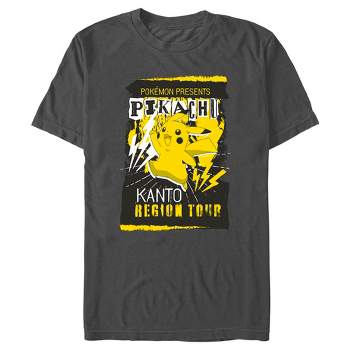 Men's Pokemon Pikachu Kanto Region Tour Poster T-Shirt