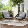 Christopher Knight Home Celine Bohemian Outdoor Papasan Style Wicker Lounge Chair with Cushions (Set of 2) - 2 of 4