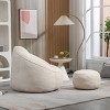Microfiber Bean Bag Sofa Chair with Soft Foam Padding, Compressed Bean Bag with Footrest for Indoor Use, Lightweight and Cozy-Baofuwish - 3 of 4