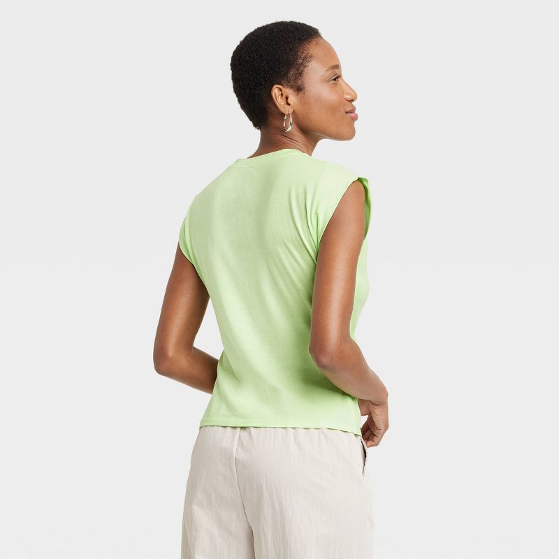  Women's Slim Fit Drape Wrap T-Shirt - A New Day™, 3 of 7