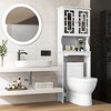 Tangkula White Bathroom Over The Toilet Space Saver Storage Cabinet Organizer Shelf - 3 of 4