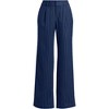 Lands' End Women's Brushed Flannel High Rise Pleated Wide Leg Pants - 3 of 4