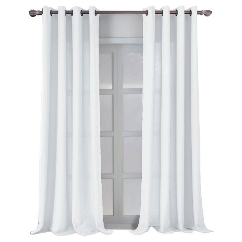 White 2024 Room Darkening Curtains