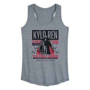 Women's - Star Wars: The Force Awakens - Kylo Ren First Order Graphic Racerback Tank - 1 of 4