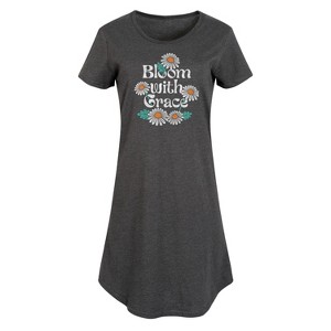Women's - Instant Message - Bloom With Grace Graphic T-shirt Dress - 1 of 4