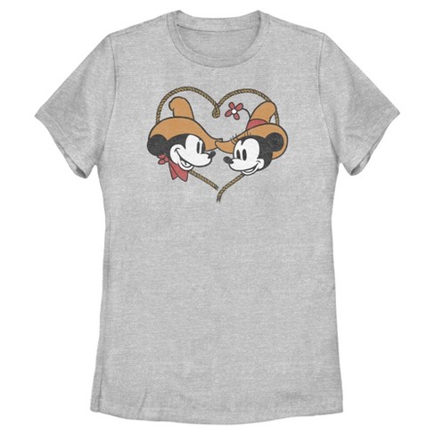 Women's Mickey & Friends Minnie Mouse Distressed Leopard Bow Racerback Tank  Top - White Heather - X Small : Target