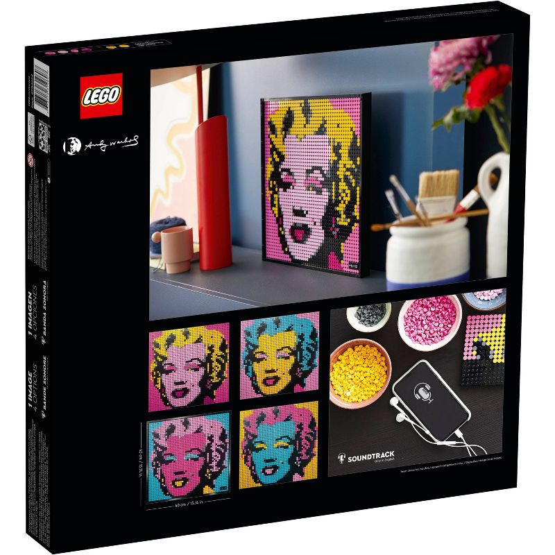 LEGO Art Andy Warhol&#39;s Marilyn Monroe Collectible Canvas Art Set Building Kit for Adults 31197, 6 of 12