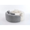 Dolonm S-Curved Chenille Sectional Sofa - Dual-Depth (21.3" & 26.8"), No Assembly, Compact for Small Spaces, Yin-Yang Design, Includes Pillows - 2 of 4