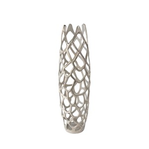 HomeRoots 27" Cylinder Aluminum Floor Vase - 1 of 4