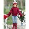 Girls Burgundy Bliss Tiered Sleeve Cable Knit Sweater - Mia Belle Girls - image 2 of 4