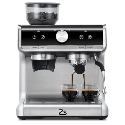 Espresso Machine with Grinder, Barista Espresso Maker with Milk Frother Steam Wand