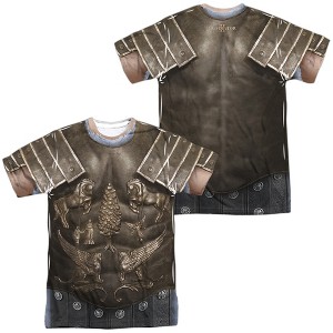 Men's Gladiator Colosseum Armor (Frontback Print) Short Sleeve Costume T-Shirt - 1 of 4