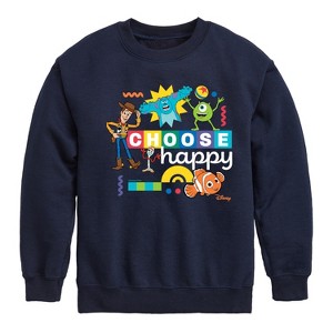 Boys' - Disney - Choose Happy Graphic Long Sleeve Fleece Sweatshirt - 1 of 4