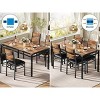 Dining Table Set for 4, Wood Kitchen Table Chairs Set of 4 with Corner Protector for Small Space, Kitchen, Apartment - 4 of 4