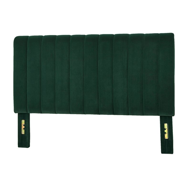 Queen Teagan Channel Upholstered Headboard Emerald Green - Lifestorey, 1 of 6