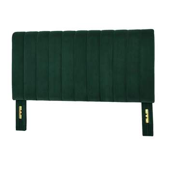 Queen Teagan Channel Upholstered Headboard Emerald Green - Lifestorey