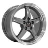 OE Wheels FR04B 17 Inch Rim Fits Mustang Cobra R Style 5x114.3 17x9 Gloss Gunmetal Machined Lip (1) - 3 of 4