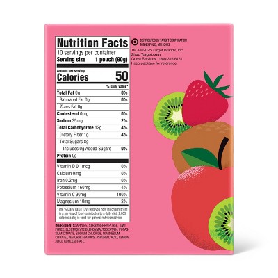 Apple, Strawberry, Kiwi Applesauce with Electrolytes and Vitamin C Pouches - 31.7oz/10ct - Good & Gather™