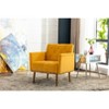 LOVMOR Modern Accent Chair w/Rose Golden feet & Upholstered,leisure single sofa for Living Room Bedroom Office - 3 of 4