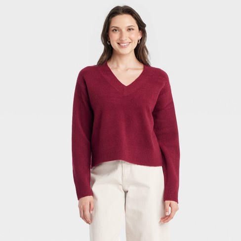 Maroon pullover sweater hotsell